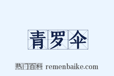 青罗伞是什么意思的图片